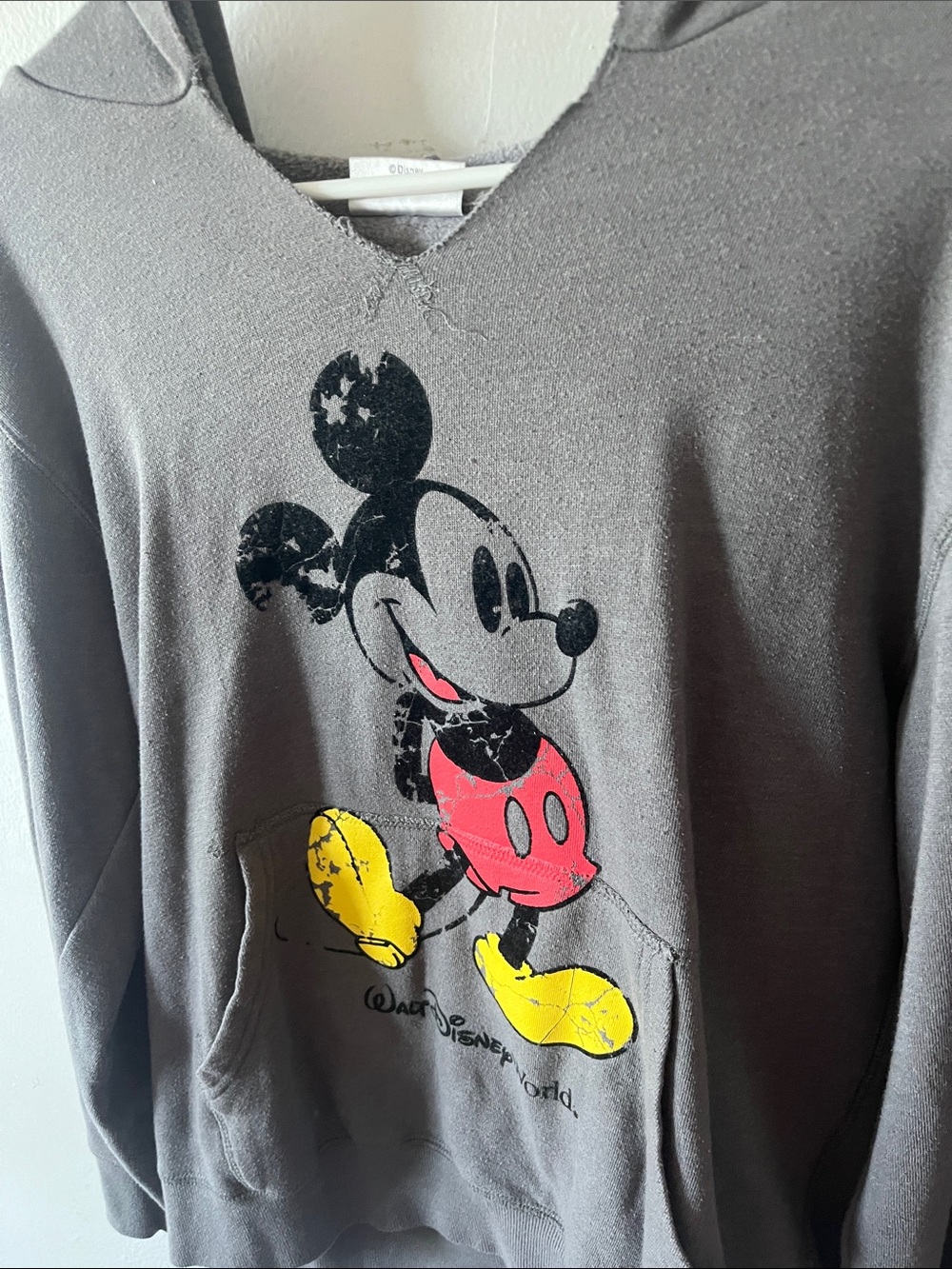 Disney Gray Hoodie with Mickey Graphic (Yellow, Red, Black) - Picture 9 of 9